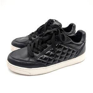 DKNY Oriel Lace-Up Sneakers Shoes Round Toe Women's Black Size US7M EU37.5